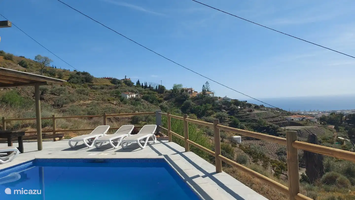 Cortijo el Mundo sea and mountain view in Spain, Costa del Sol, Torrox - villa