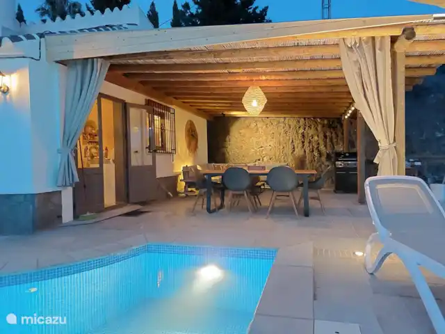 Cortijo el Mundo zee- en bergzicht huren in Spanje, Costa del Sol, Torrox - villa Genieten op de veranda