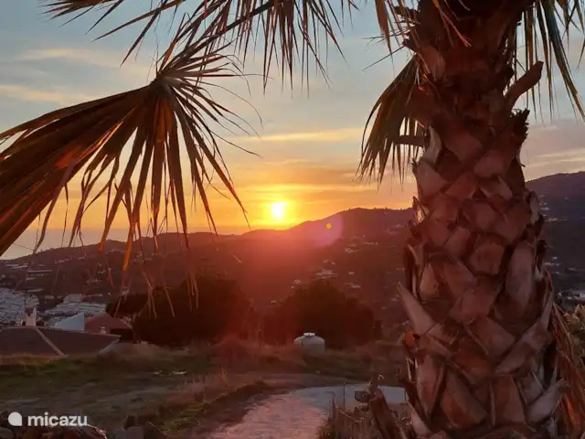 Cortijo el Mundo zee- en bergzicht huren in Spanje, Costa del Sol, Torrox - villa Genieten vam de zon ondergangen