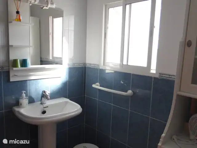 Appartement au B&B Casa Sarandy | Espagne, Andalousie, Almogía - chambres d'hôtes Salle de bain avec douche, toilette et lavabo