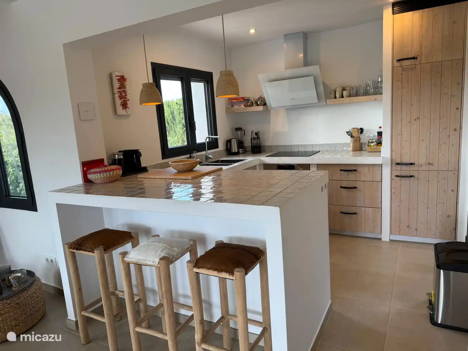 The kitchen is equipped with all modern conveniences