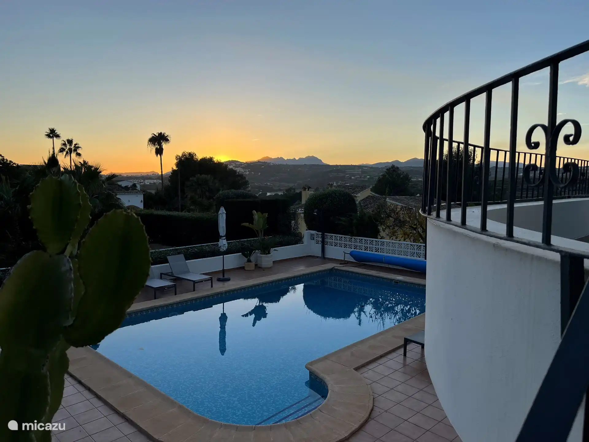 beautiful sunset on the Bernia Mountains