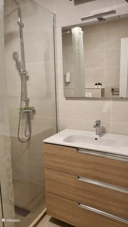 Badezimmer mit Dusche und WC