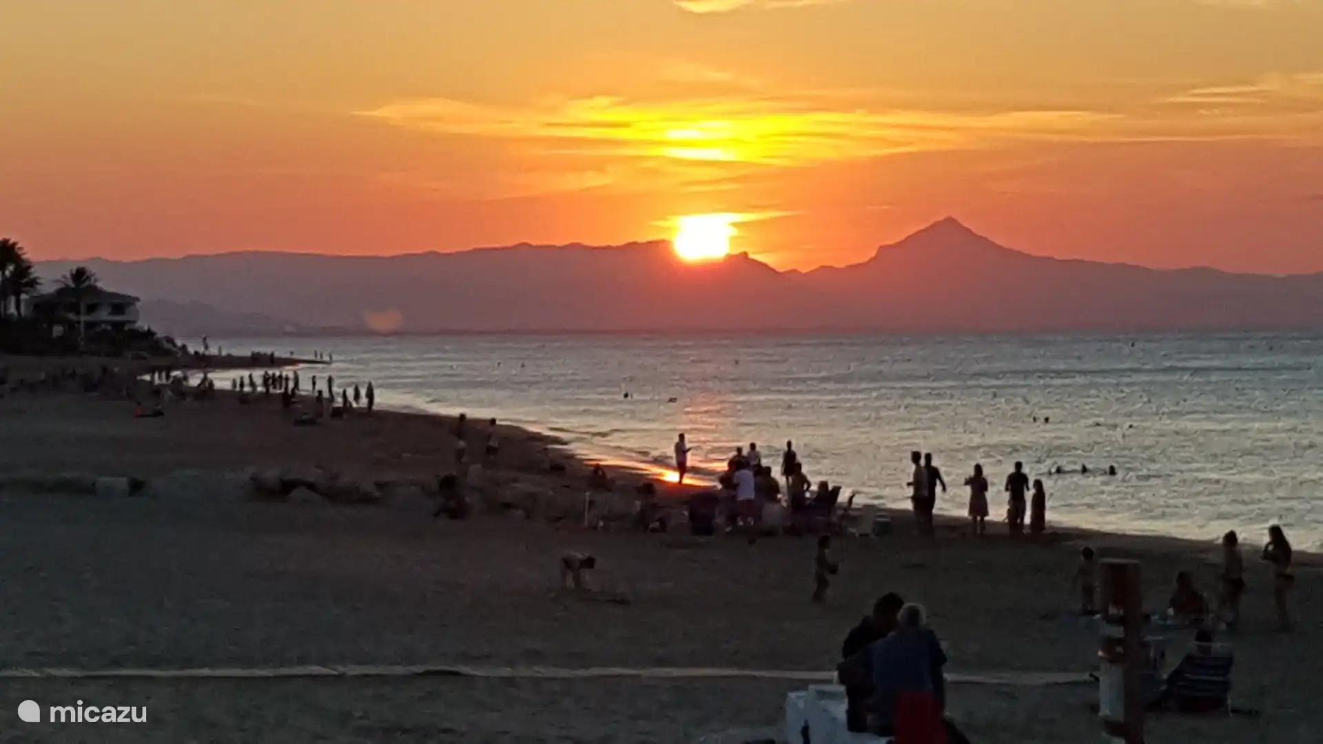 Strand Les Bovetes Sonnenuntergang
