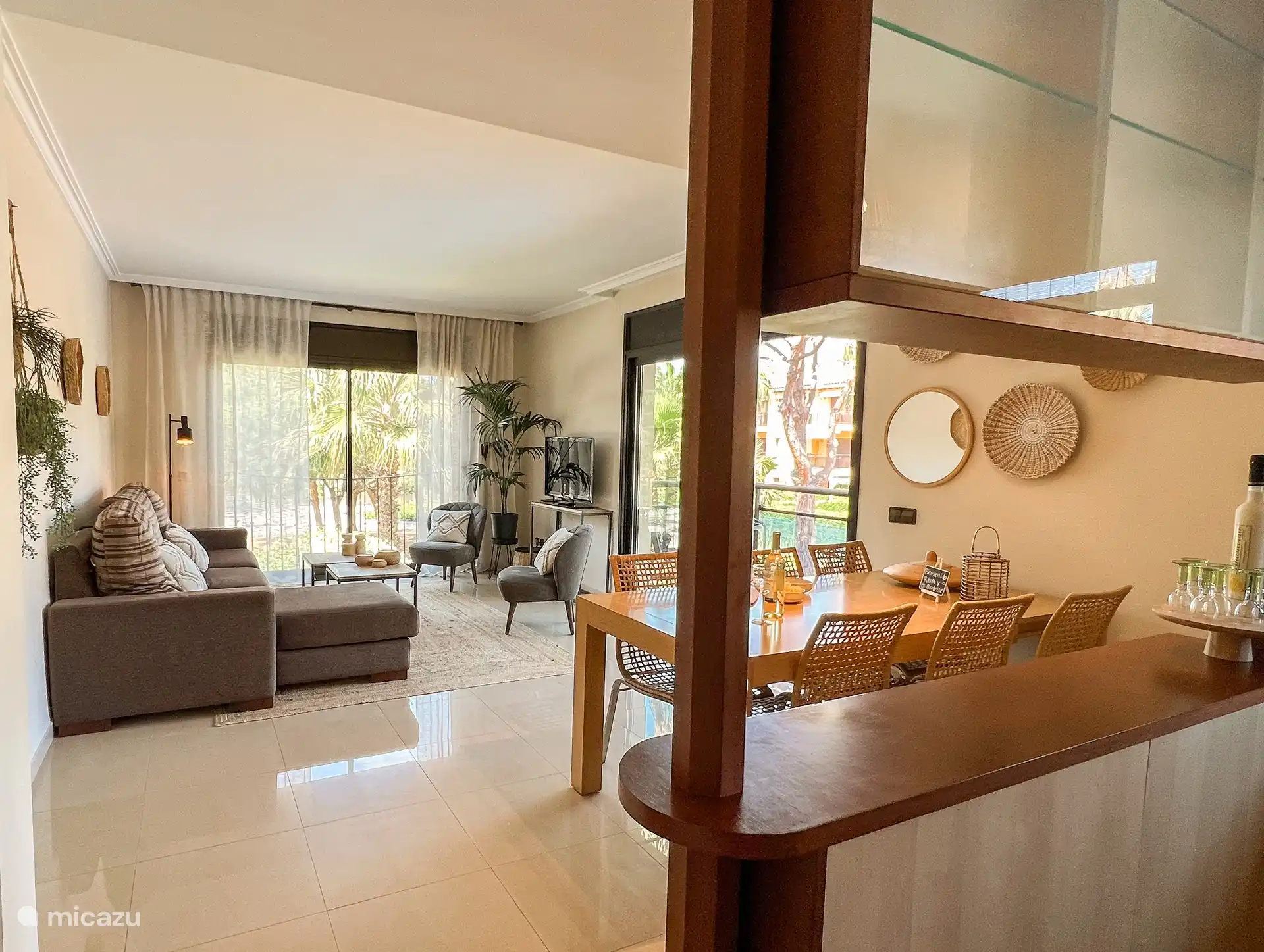 Cozy view from the open kitchen.