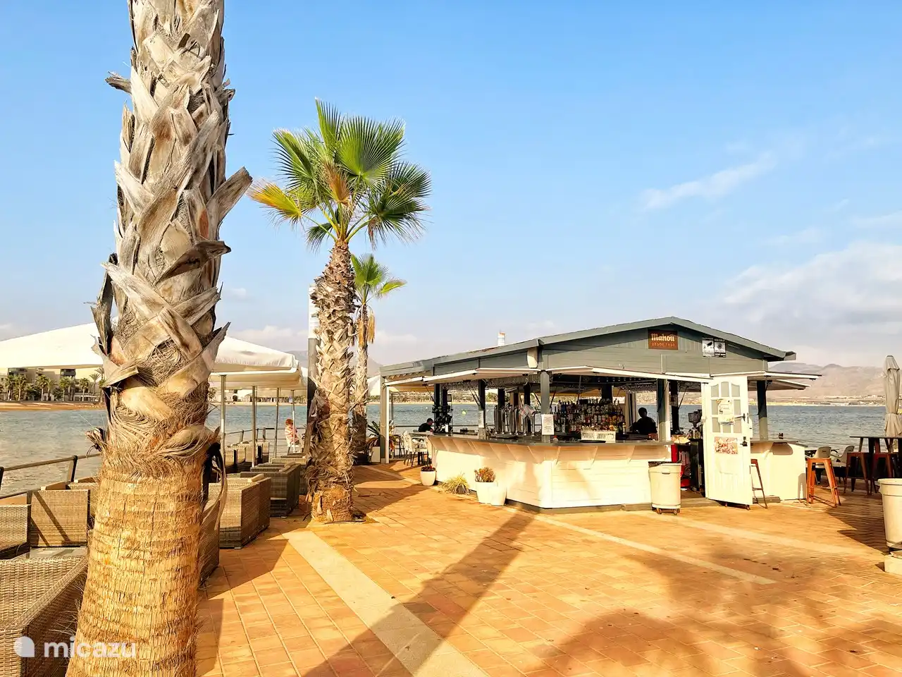 Bar dans le port de Puerto de mazzaron