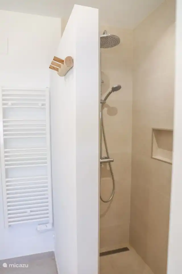 Badezimmer mit Dusche.