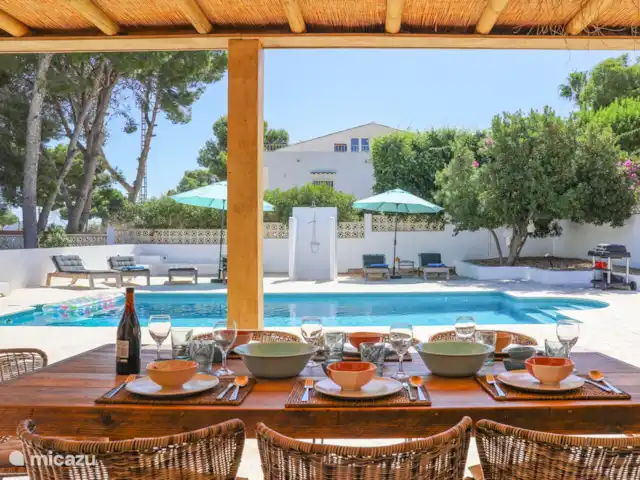 Villa José | Espagne, Costa Blanca, Moraira - villa Grande véranda avec de nombreux sièges.