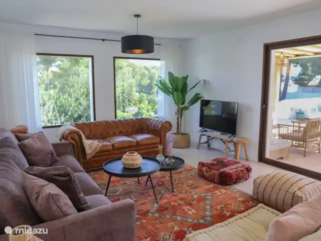 Villa José | Espagne, Costa Blanca, Moraira - villa Séjour avec coin salon et télévision.