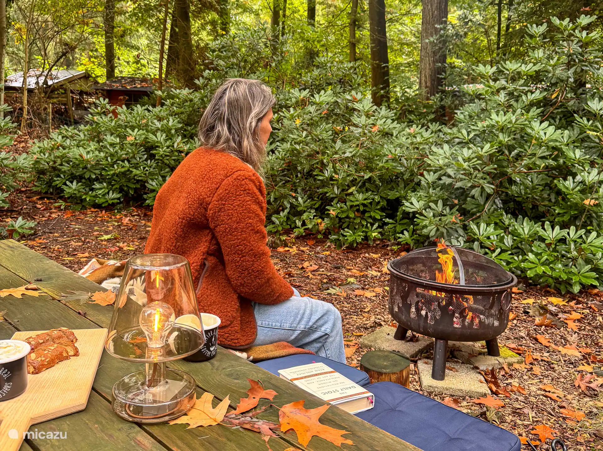 Opwarmen voor de vuurkorf.