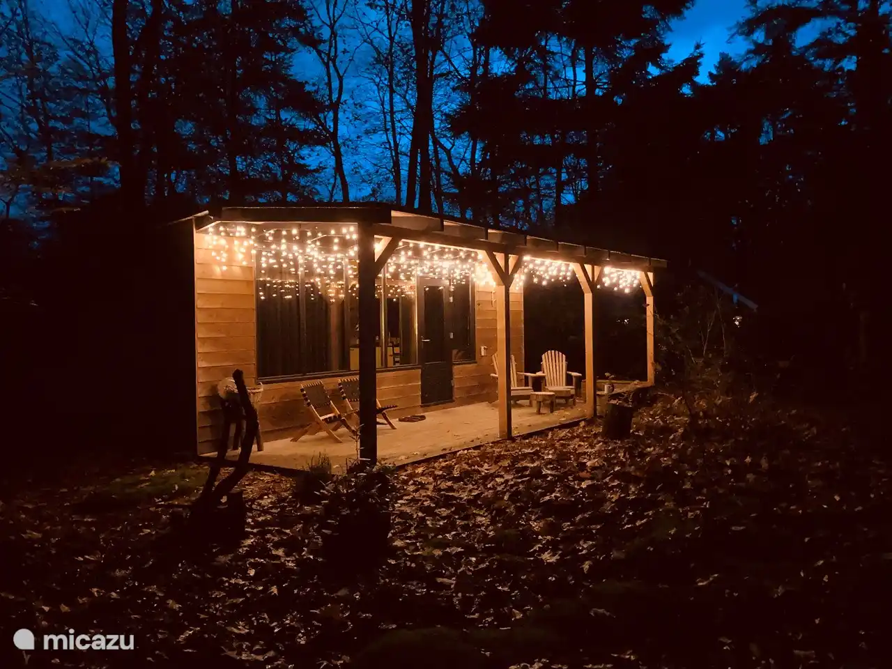 Ook tijdens de donkere dagen kun je lekker buiten zitten.