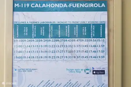 Arrêt de bus pour Marbella, Malaga et tous les lieux intermédiaires