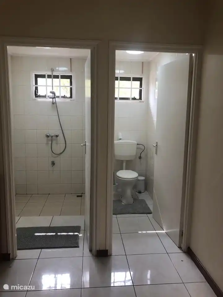 Shower and toilet for guests