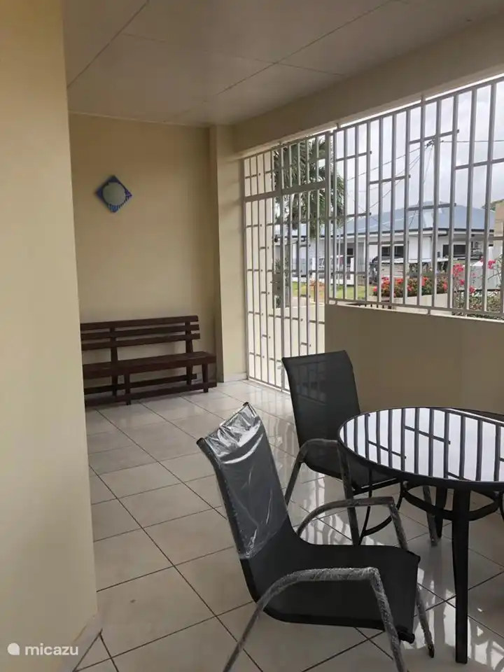 Teeras on the side of the garage