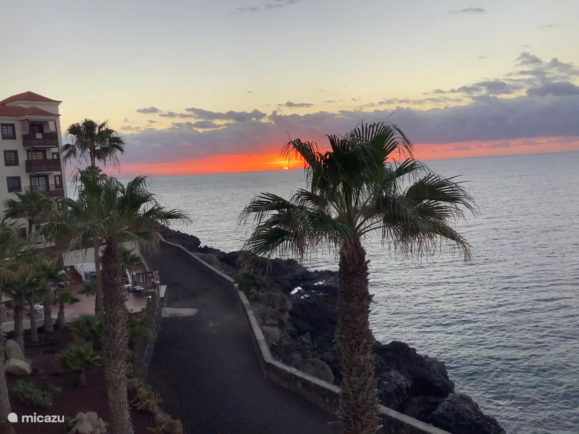 Le lever du soleil depuis le balcon