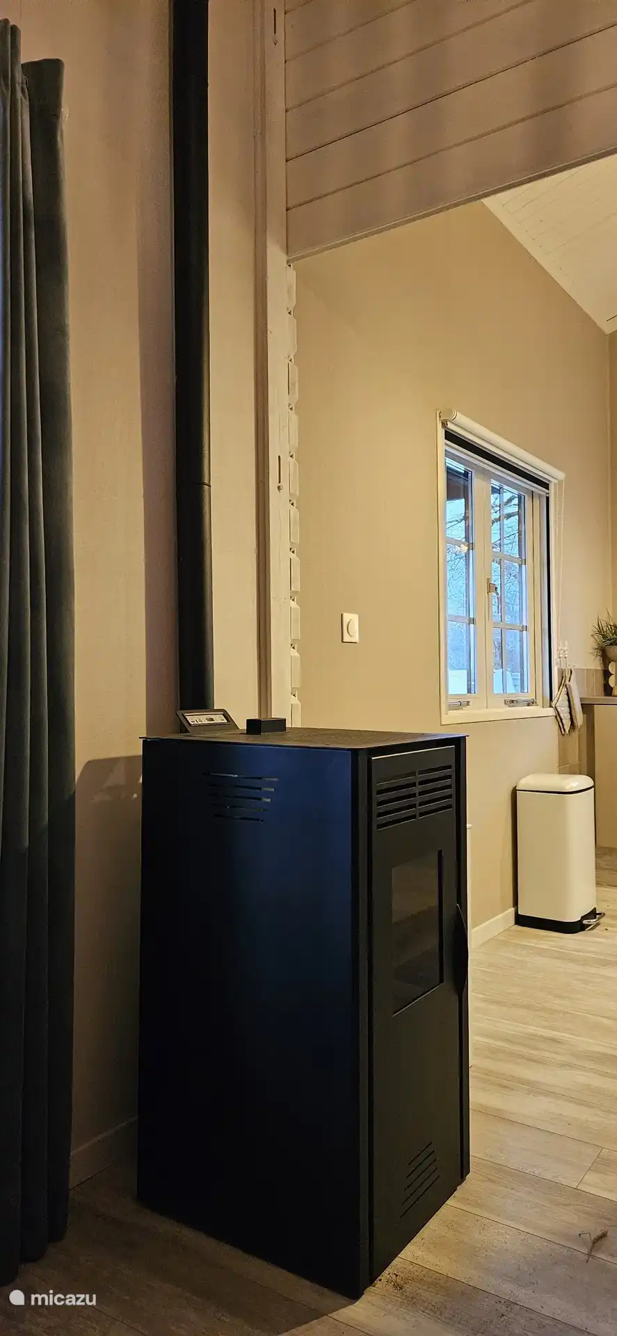 La estufa de pellets para los días fríos