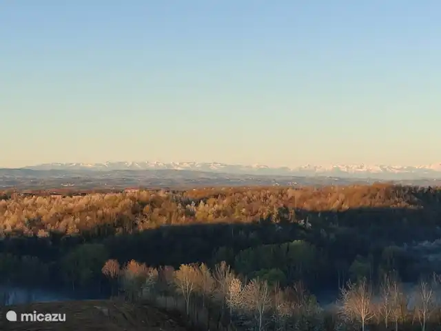 La Bordona - Maison pour Sempre | Italie, Piémont, Vignale Monferrato - appartement Vue depuis le salon sur le Piémont et les Alpes (hiver)