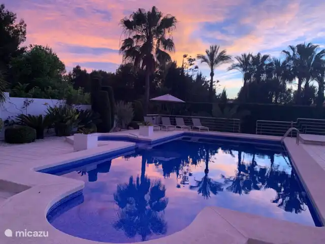 Casa La Palmera huren in Spanje, Costa Blanca, Jávea - villa Zonsondergang over het zwembad