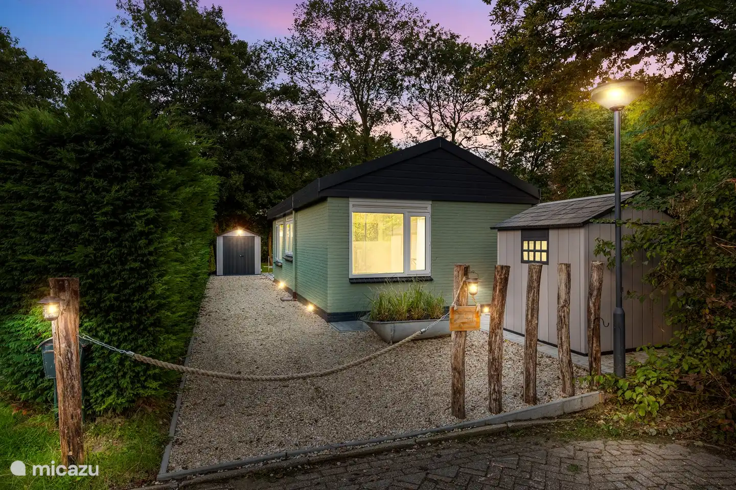 Ferienhaus bei Nacht