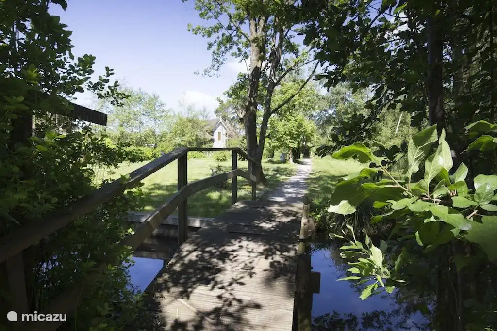 Die Brücke über den Bach bei der Hütte