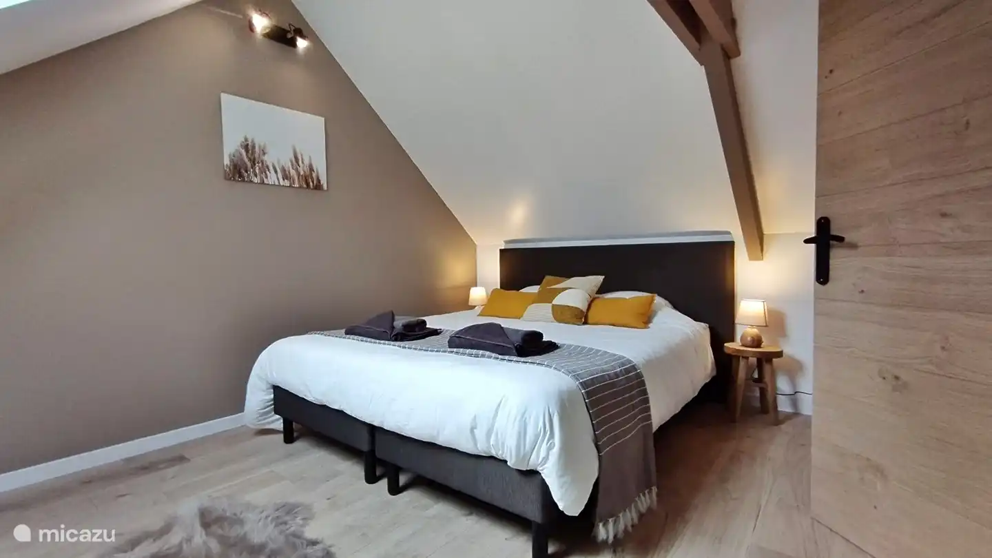 dubbelez slaapkamer op de verdieping, groot bed of 2 aparte bedden mogelijk
