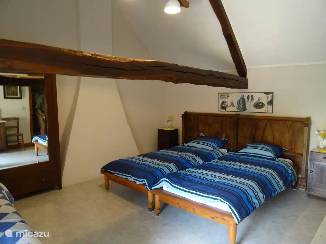 Schlafzimmer 5 im Obergeschoss mit 3 Einzelbetten