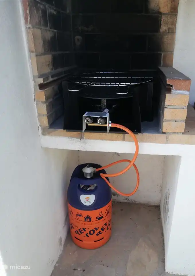 Sicherer Gasgrill vorhanden