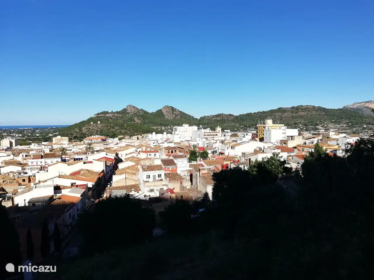 Blick auf unser Dorf Pedreguer von der Ermita