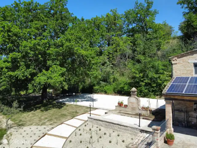 Villa Rilasati en Italia, Marche, Mogliano - apartamento Jardín Villa Rilassati