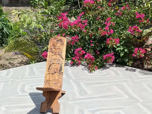 Maison du jardin fleuri | Gambie, Région côtière, Sanyang - villa Une chaise en bois originale, agréable au soleil du matin avec un livre ou tout simplement sans rien faire