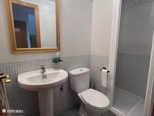 Casa Riu Verd | Espagne, Costa Blanca, Alfáz del Pi - maison mitoyenne Costa Blanca - Alfaz del pi - Casa Riu Verd - Salle de bain 3 : Dans cette salle de bain, vous trouverez une douche, des toilettes, un miroir et un lavabo.