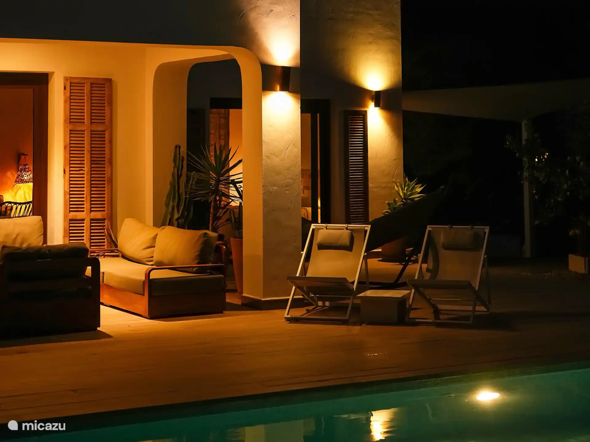 Villa with evening spots