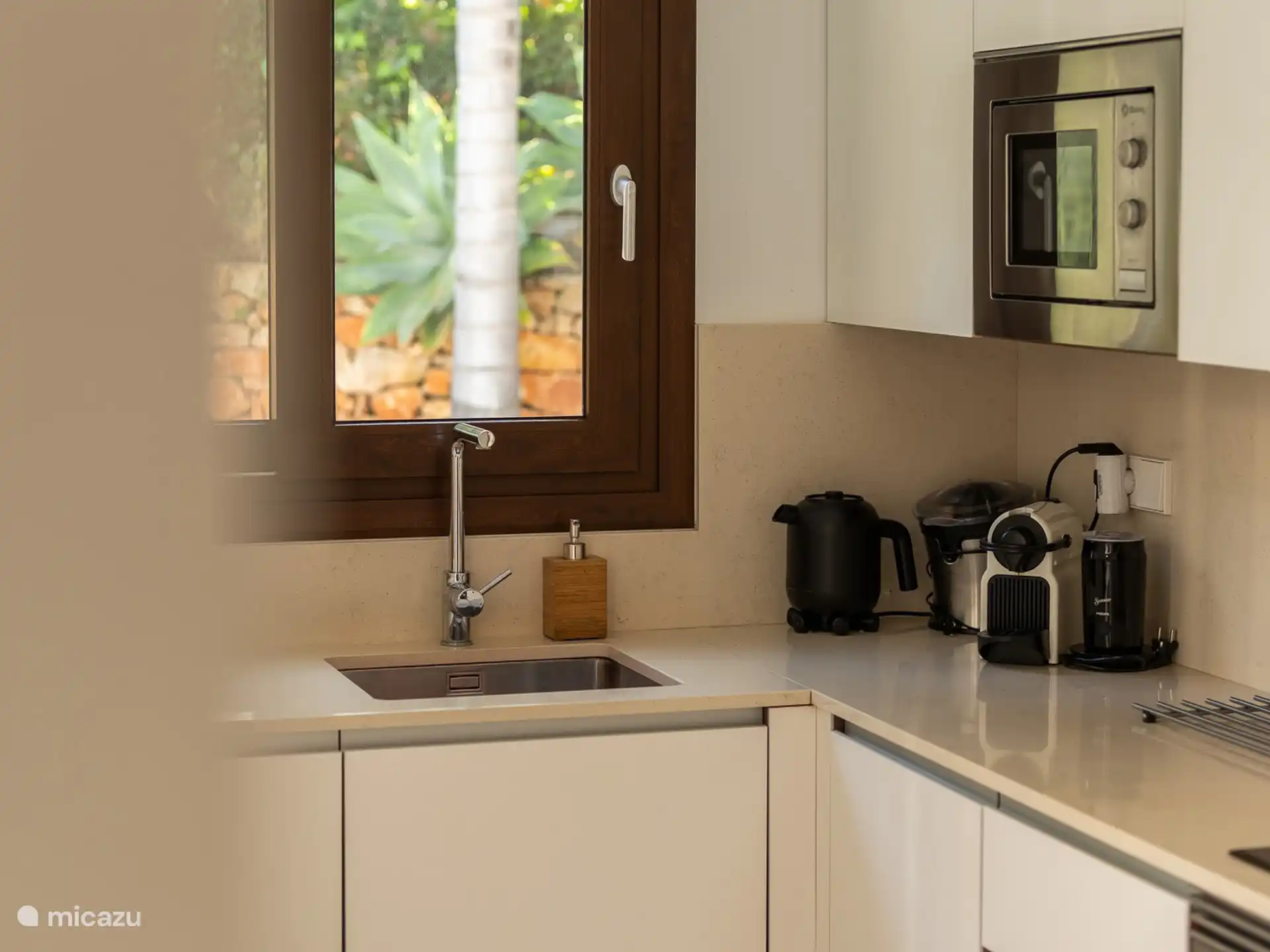 The kitchen is fully equipped