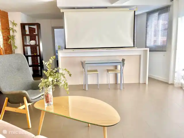 Modern uit elkaar prachtig 180º uitzicht op zee huren in Spanje, Costa del Sol, Nerja - appartement Thuisbioscoopscherm