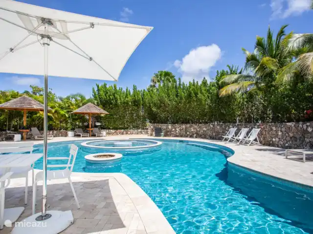 Jan Sofat LUX A08 | Curaçao, Banda Ariba (est), Jan Sofat - appartement Piscine d'eau salée commune au complexe.