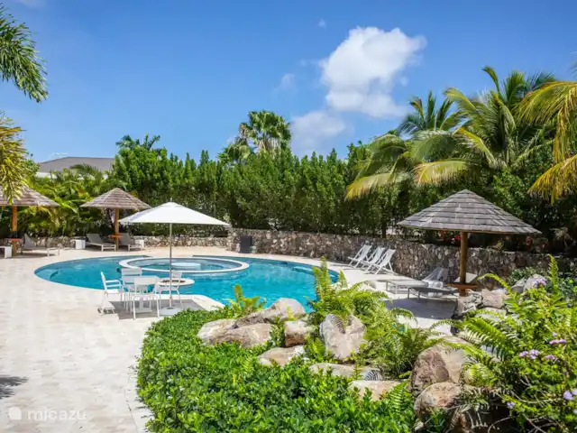 Jan Sofat LUX A08 | Curaçao, Banda Ariba (est), Jan Sofat - appartement Piscine d'eau salée commune au complexe.