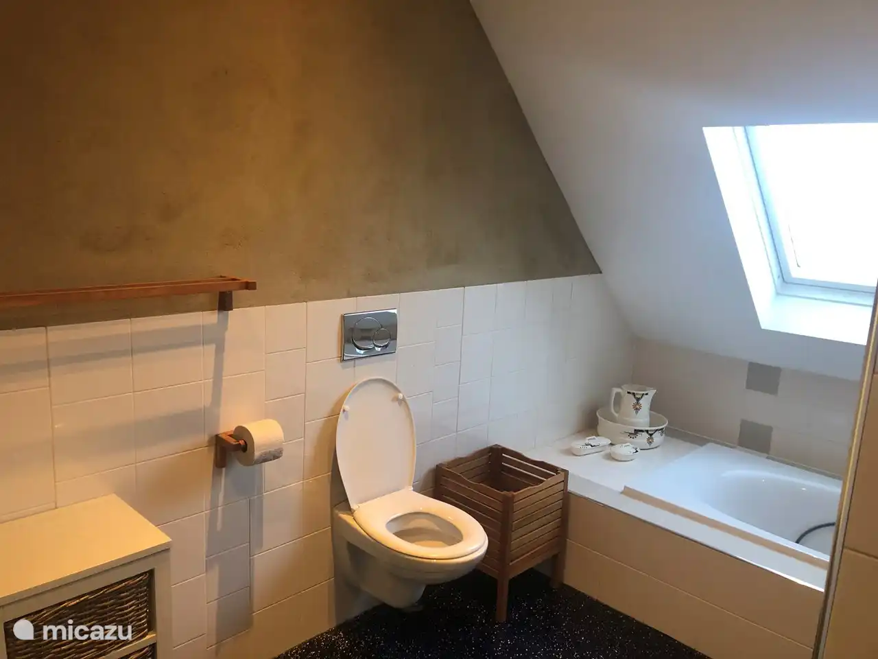 And of course there is a toilet.