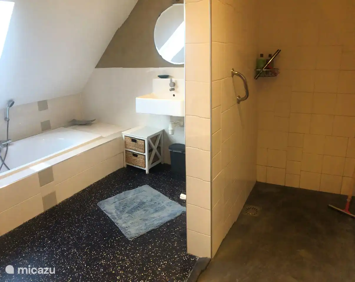 Take a bath or a shower! There is underfloor heating.