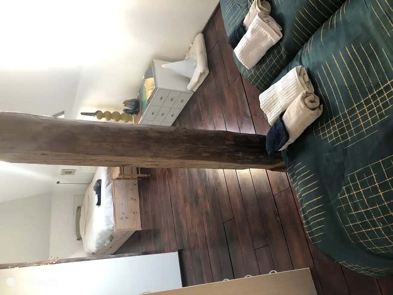 East bedroom, view from the two separate single beds.