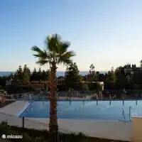 Vista desde la terraza en la piscina 1