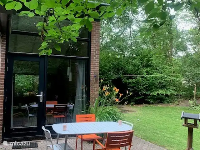 casa vacacional en Países Bajos, Drente, Ruinen – Casa de vacaciones Ruinen 'De Bosnimpf' Puerta francesa a la terraza