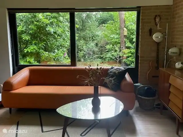 casa vacacional en Países Bajos, Drente, Ruinen – Casa de vacaciones Ruinen 'De Bosnimpf' Sala de estar