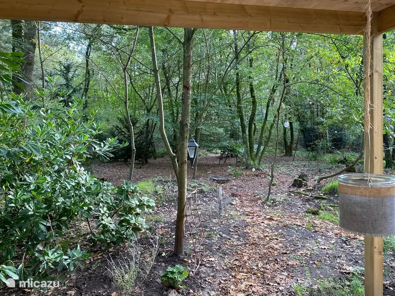 Overkapping direct grenzend aan bos