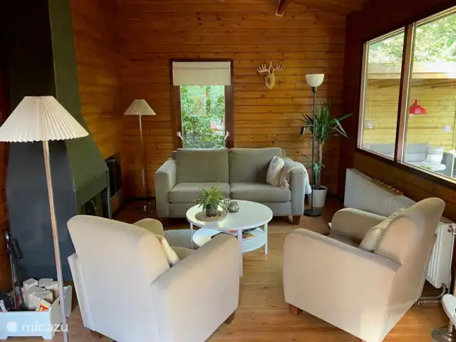 Marguerite | Pays-Bas, Overijssel, Nutter - bungalow Salon confortable et frais avec cheminée