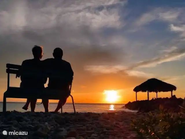villa en Curazao, Bandabou (oeste), Fontein – CAS IGUANA - vista al mar y privacidad Atardecer en Rif Sint Marie