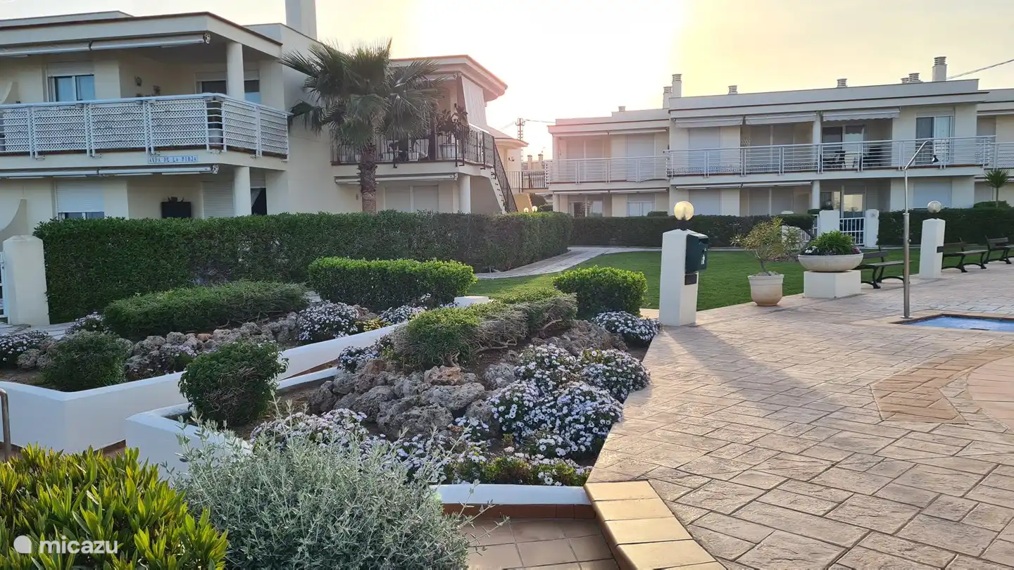 La entrada de Cala González, llena de flores