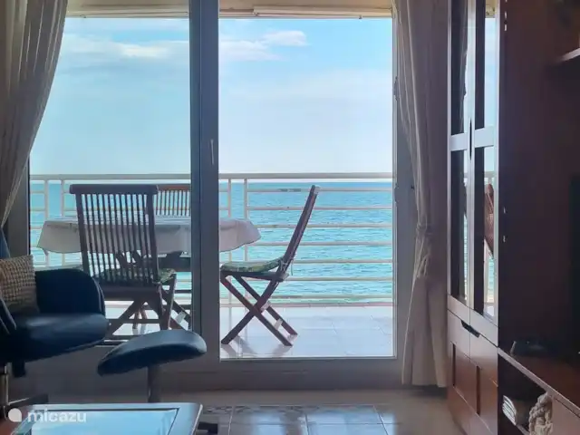 Mediterrane uitkijkpost van Vinaròs huren in Spanje, Costa del Azahar, Vinaroz - appartement Uitzicht op de woonkamer