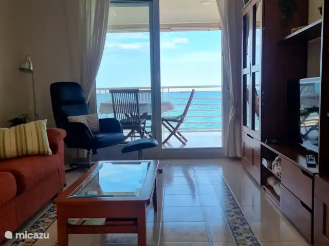 Mediterrane uitkijkpost van Vinaròs huren in Spanje, Costa del Azahar, Vinaroz - appartement Uitzicht op de woonkamer