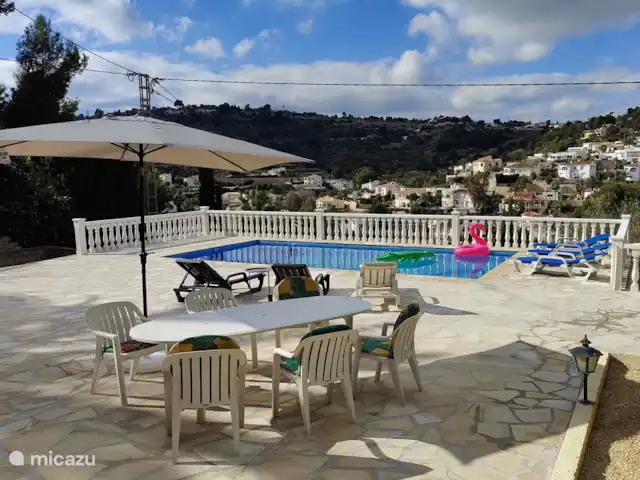 Villa Marymonte | Espagne, Costa Blanca, Benissa - villa Terrasse avec salon de jardin, parasol et transats