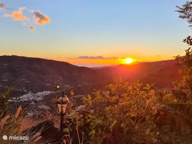 Casa El Mirador en España, Andalucía, Arenas - villa Puesta de sol sobre Arenas (desde el jardín)